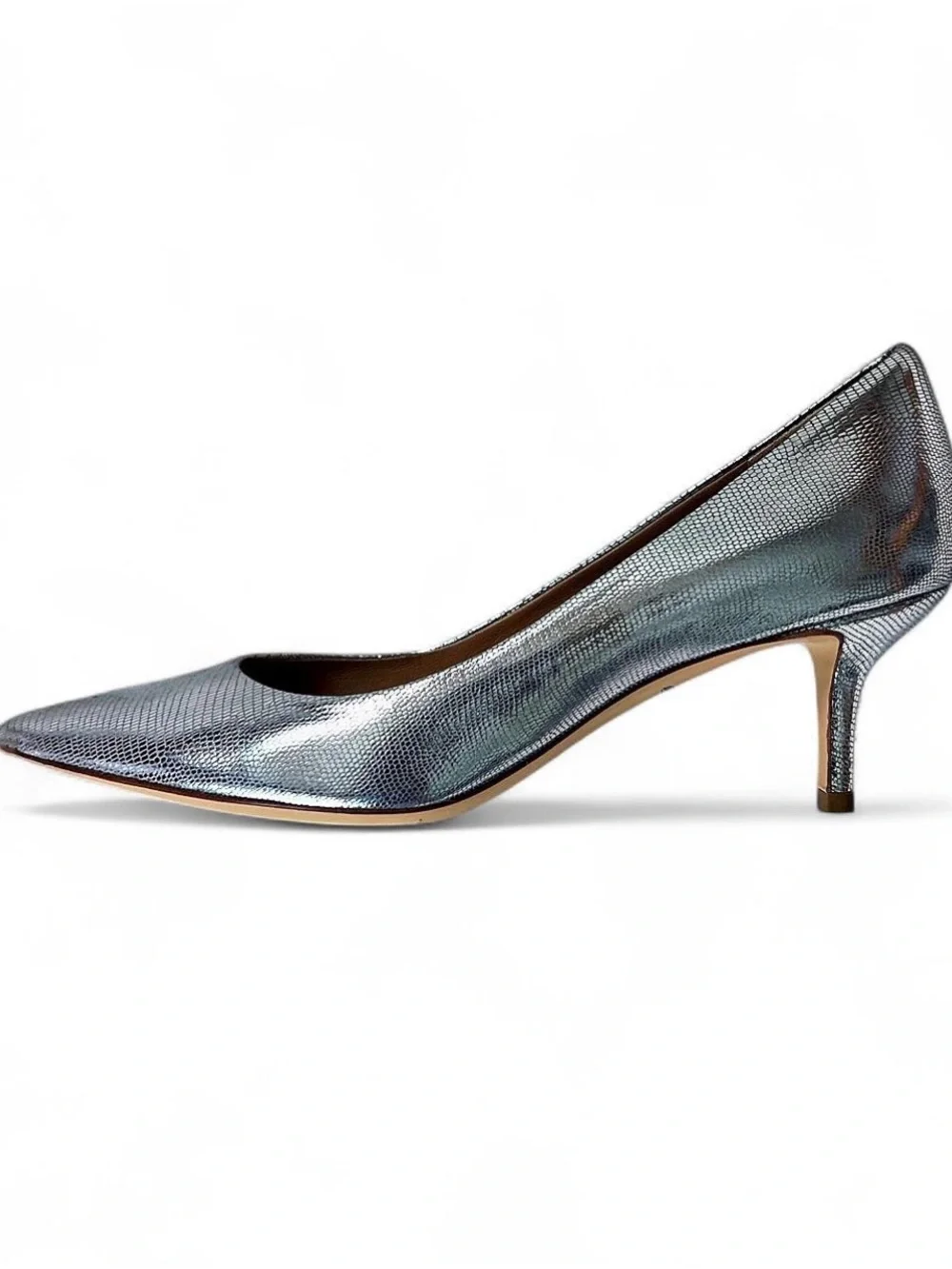 Salvatore Ferragamo Silver Metallic Heels Size 7   #glamour #eveningwear #design